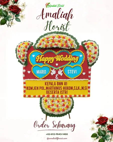 Papan Bunga Pernikahan Graha Raya Bintaro Tangerang Selatan